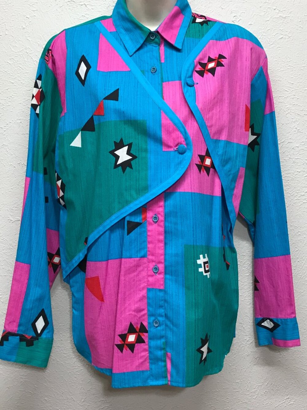 Vintage 90s Wrangler Authentic Western Apparel Shirt Womens M Multicolor Aztec